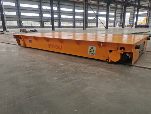 गियर मोटर के साथ औद्योगिक चार पहिया AC 220V 10 टन इलेक्ट्रिक फ्लैटबेड ट्रक