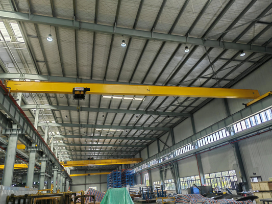 OEM 1 टन से 12.5 टन सिंगल गर्डर ओवरहेड क्रेन उच्च संचरण क्षमता